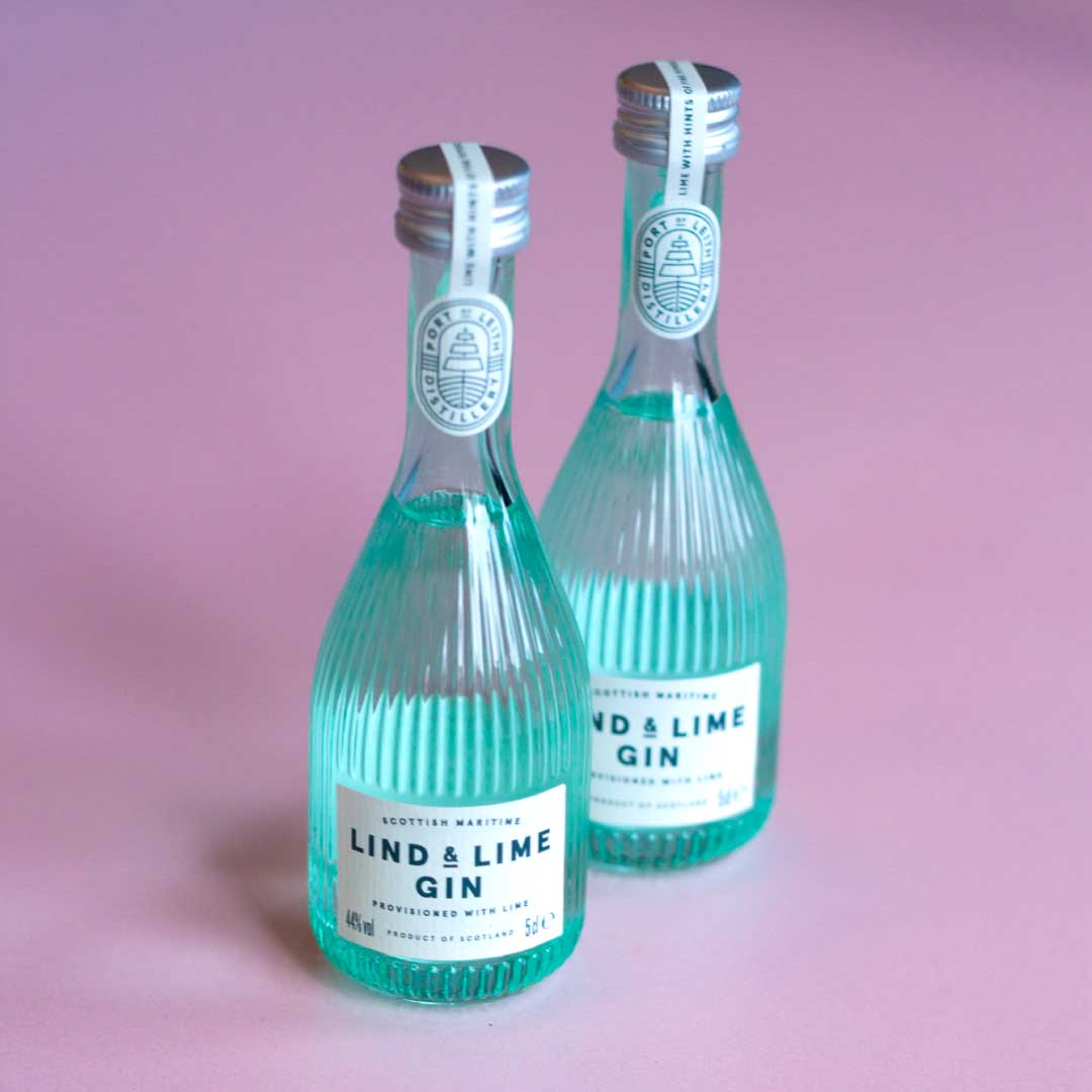 Two Lind & Lime Miniature Gins (5cl)