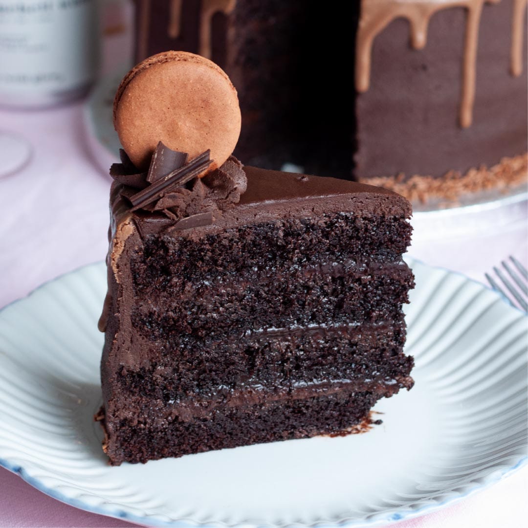 Alternative view of Chocolate Macaron Drip Cake