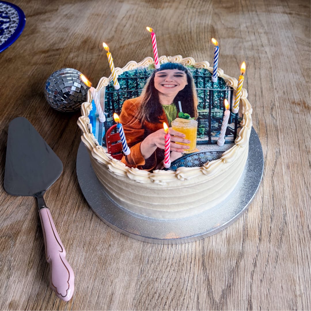 Alternative view of Edible Photo Cake